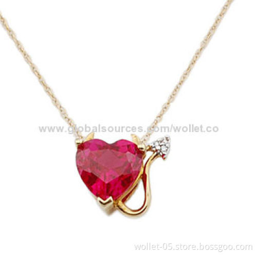 Hot Selling Crystal Heart Pendant Jewelry, Made of Swarovski and CZ Stone, IP Rose Gold Plating